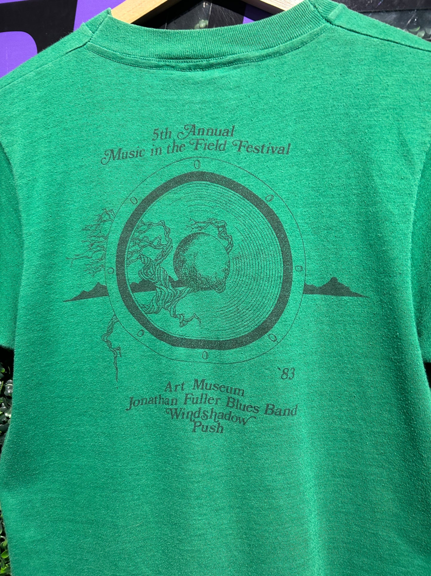 1983 Wind Shadow Music In The Field Festival T-Shirt. Size S/M