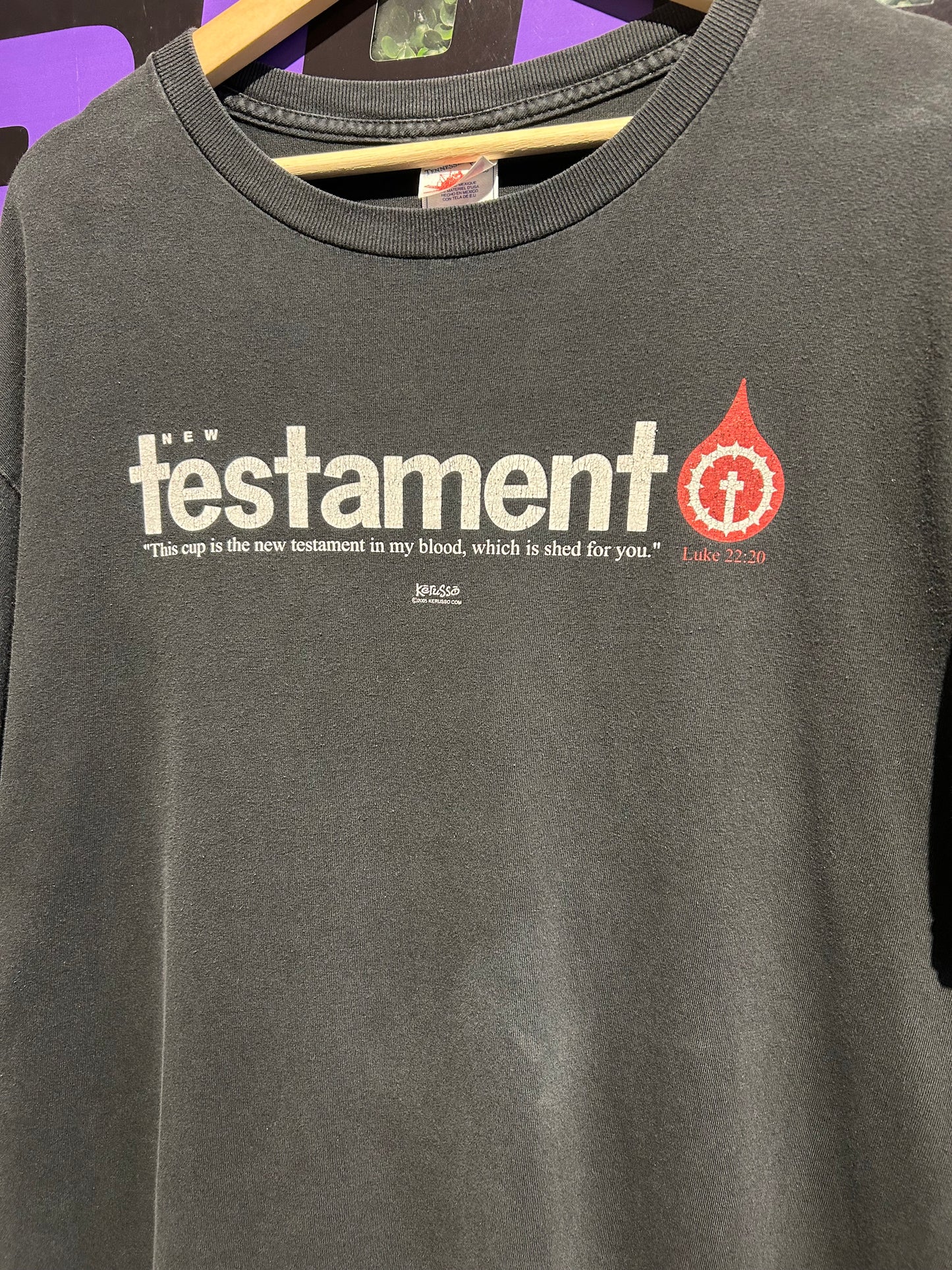 00s New Testament Religious Element Parody T-Shirt. Size L/XL