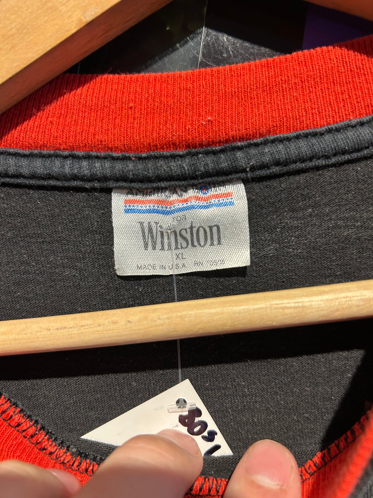 80s Winston Racing Team Pocket T-Shirt. Size Large