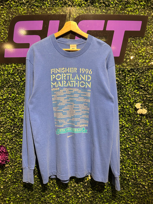 1996 Portland Marathon Nike LS Shirt. Size L/XL