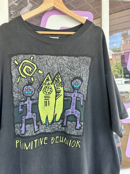 90s Primitive Behavior Surf T-Shirt. Size XL (Boxy)
