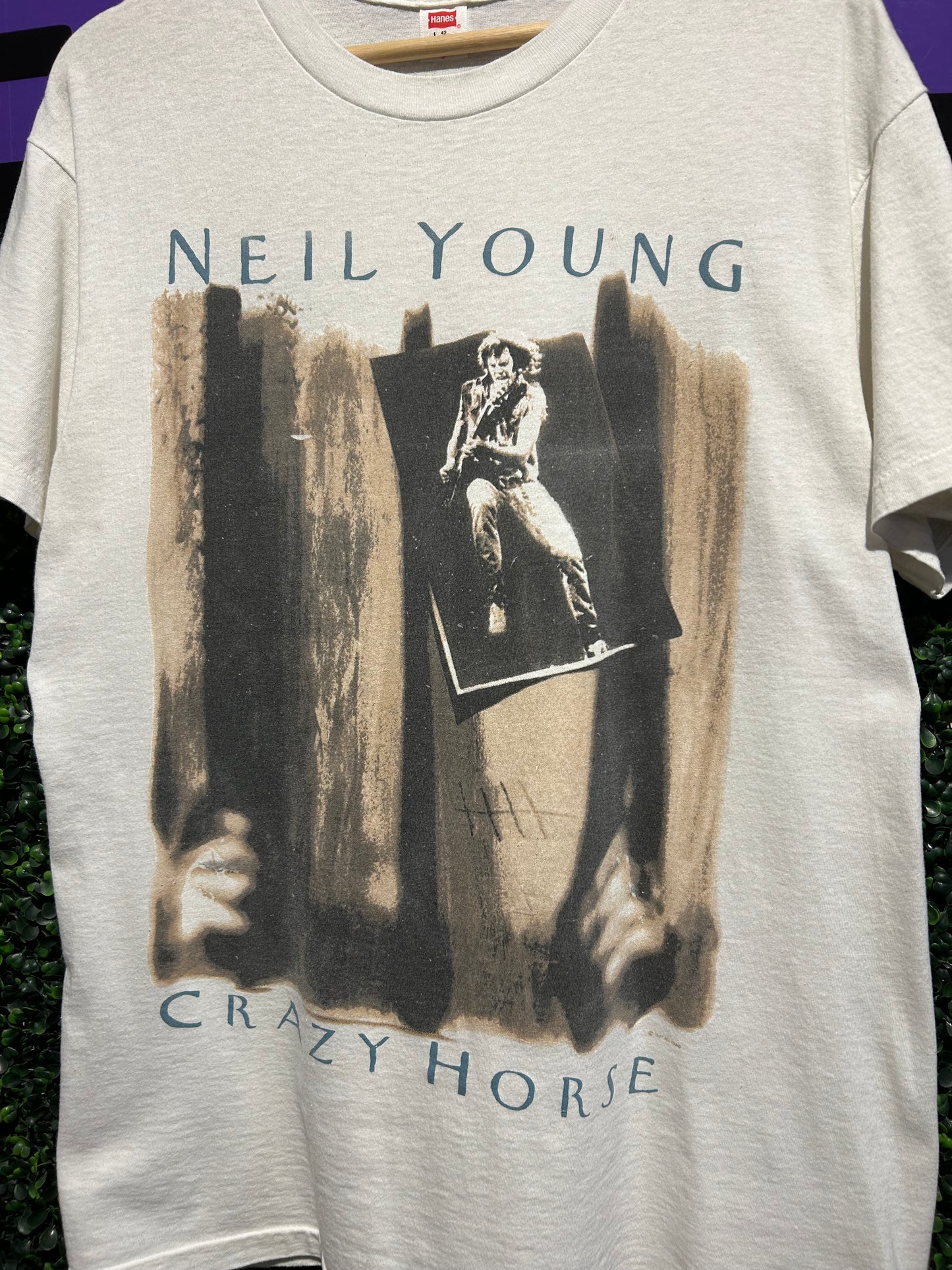 1987 Neil Young & Crazy Horse North American Tour T-Shirt. Size Large