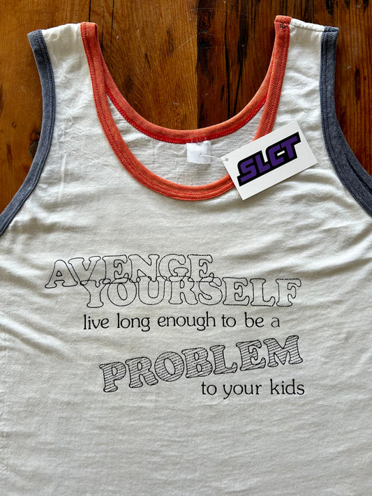 80s Avenge Yourself Tank-Top. Size Medium