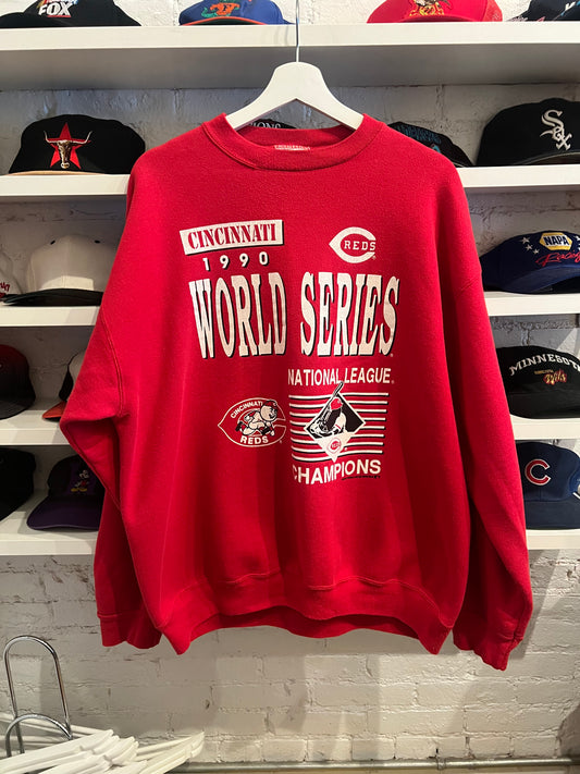 1990 Cincinnati Reds World Series Crewneck Size XL