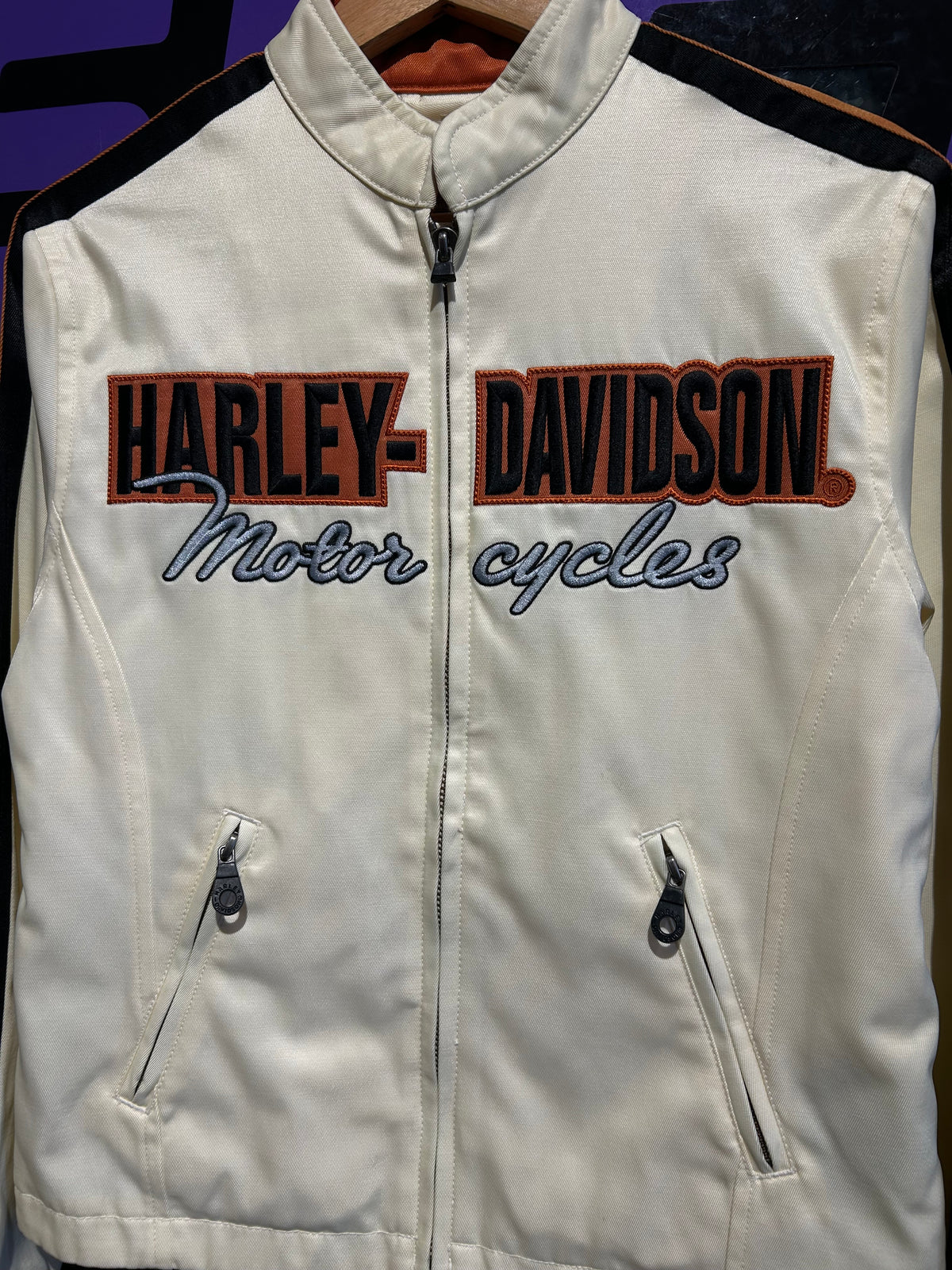 00s Harley Davidson Zip-Up Jacket. Size XS/S