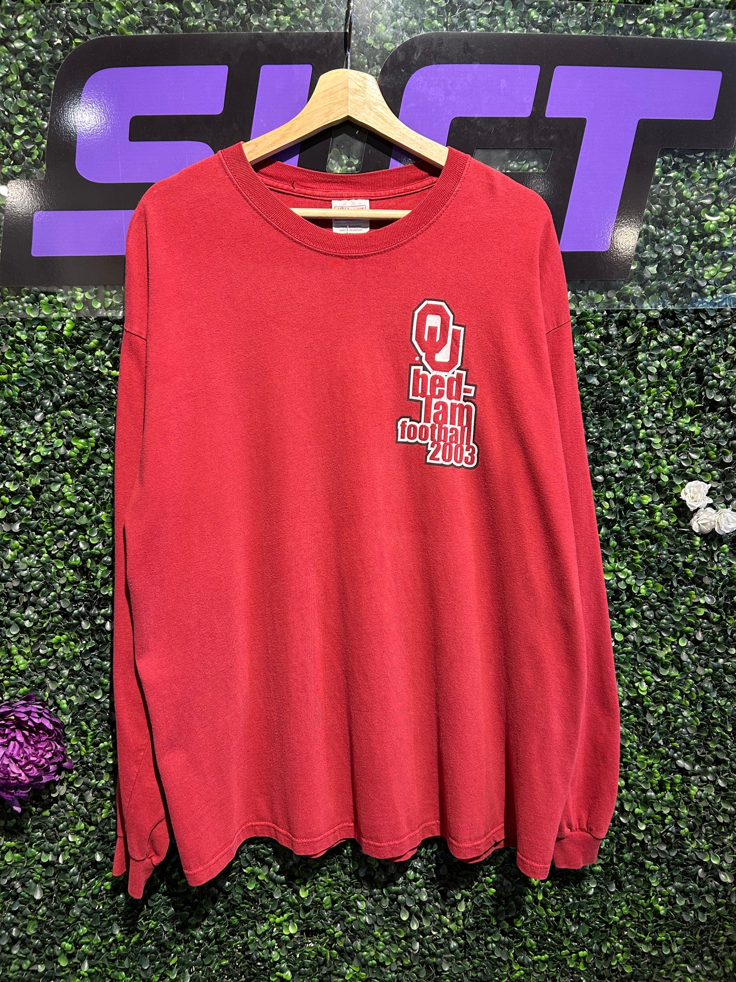 2003 Oklahoma Sooners Football The Bedlam Game LS Shirt. Size XL