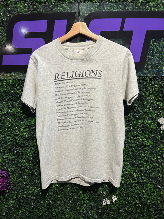 1990 Religions T-Shirt. Size S/M