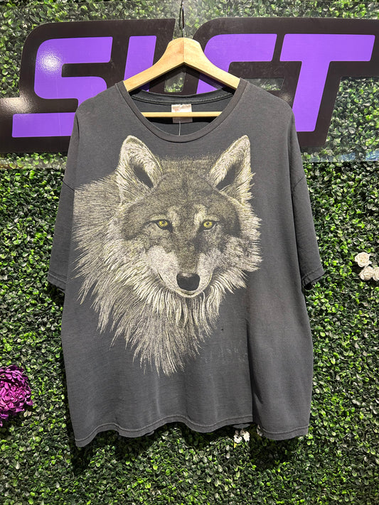 Vintage Alaska Wolf T-Shirt. Size XL (Boxy)