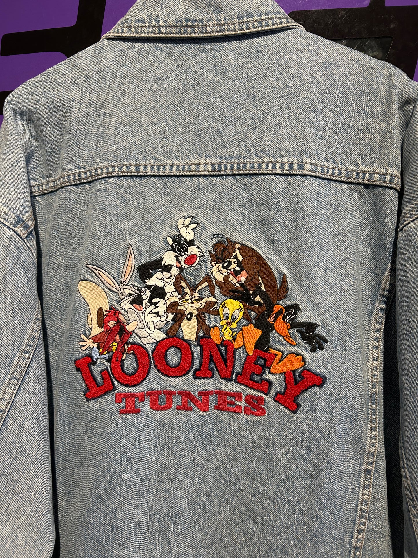 1997 Looney Tunes Denim Jacket. Size XXL