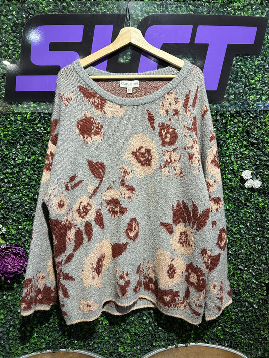 00s Knox Rose Knit Sweater. Size XXL