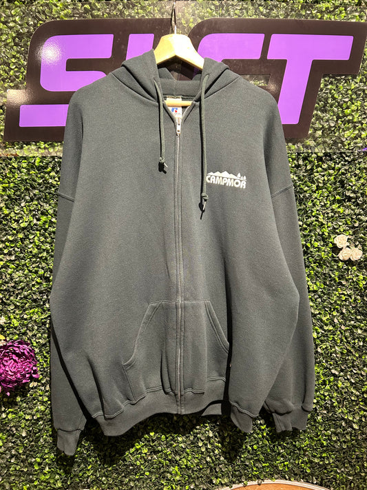 Vintage CAMPOR Russell Zip-Up Hoodie. Size XL