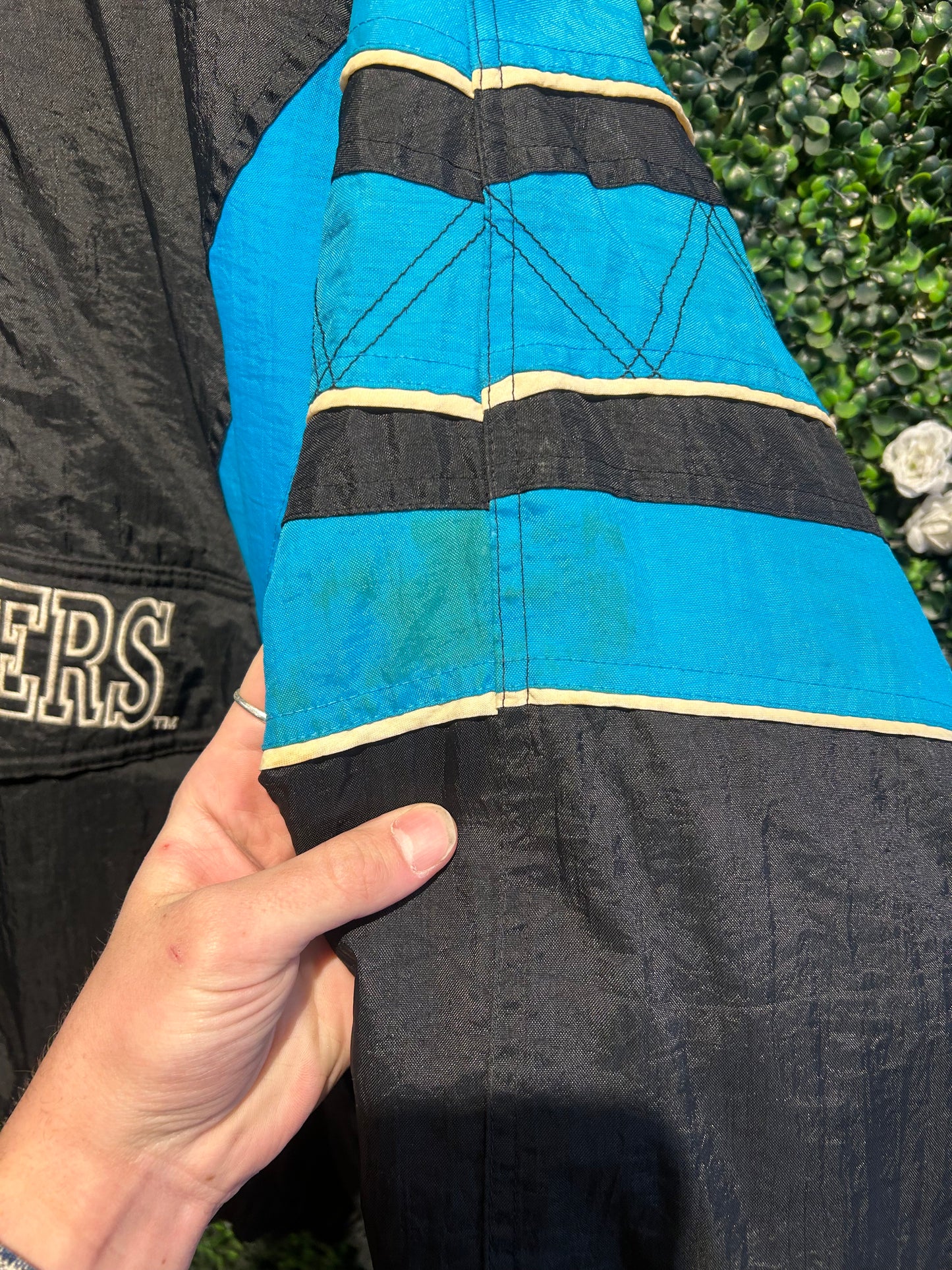 90s Carolina Panthers Starter Puffer Jacket. Size XL