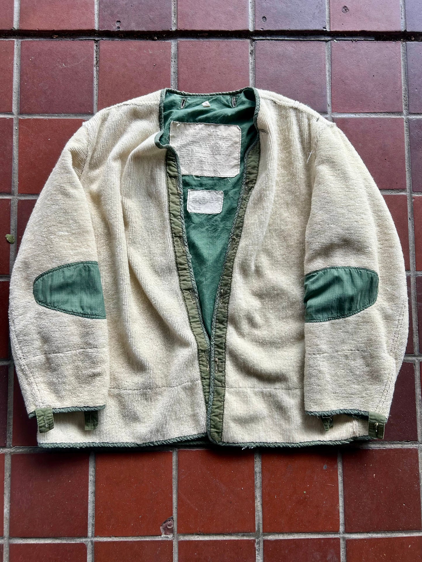 50s M-1951 Military Field Jacket Liner. Size Large