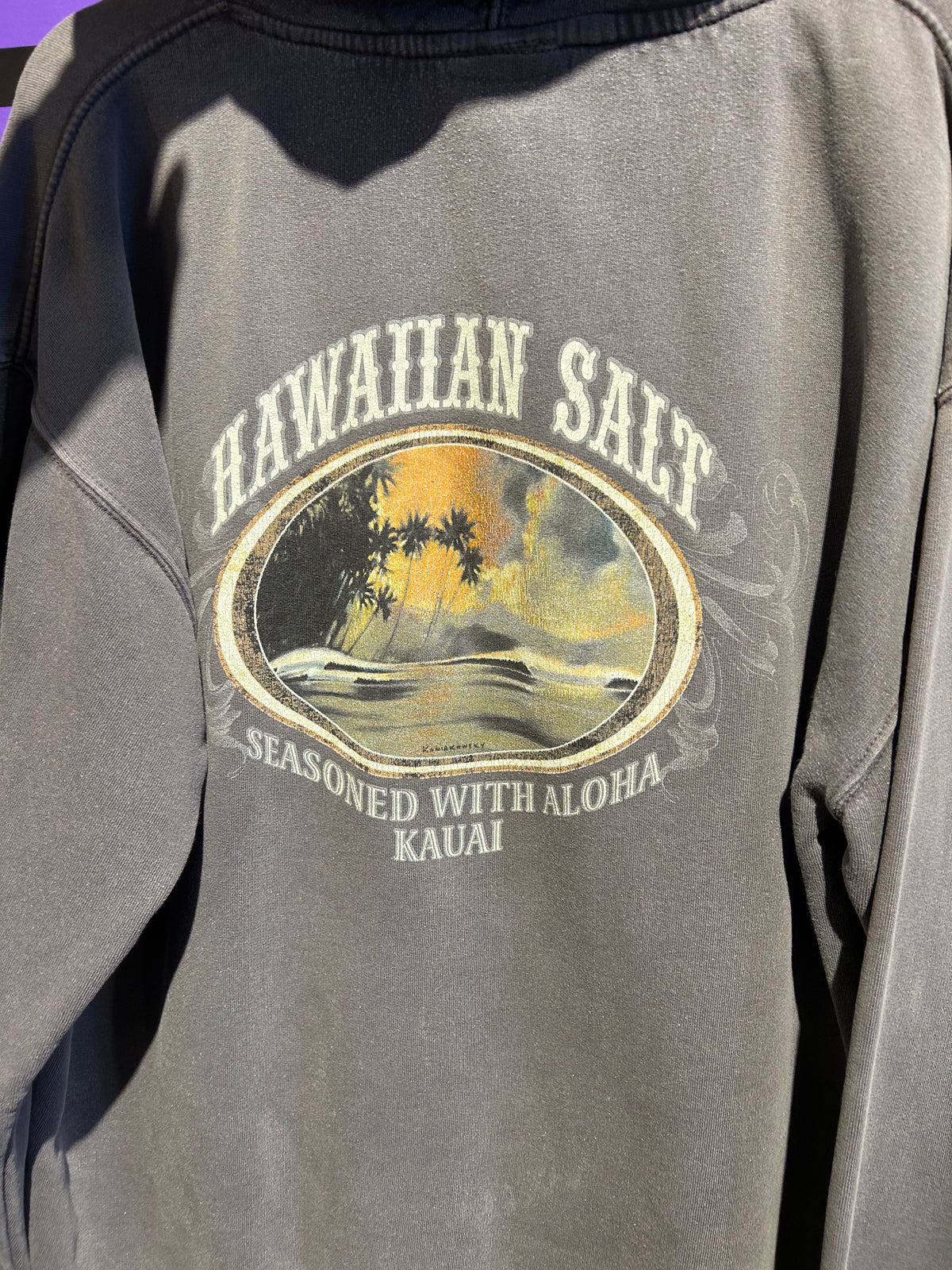 00s Hawaiian Salt Faded Hoodie. Size Large