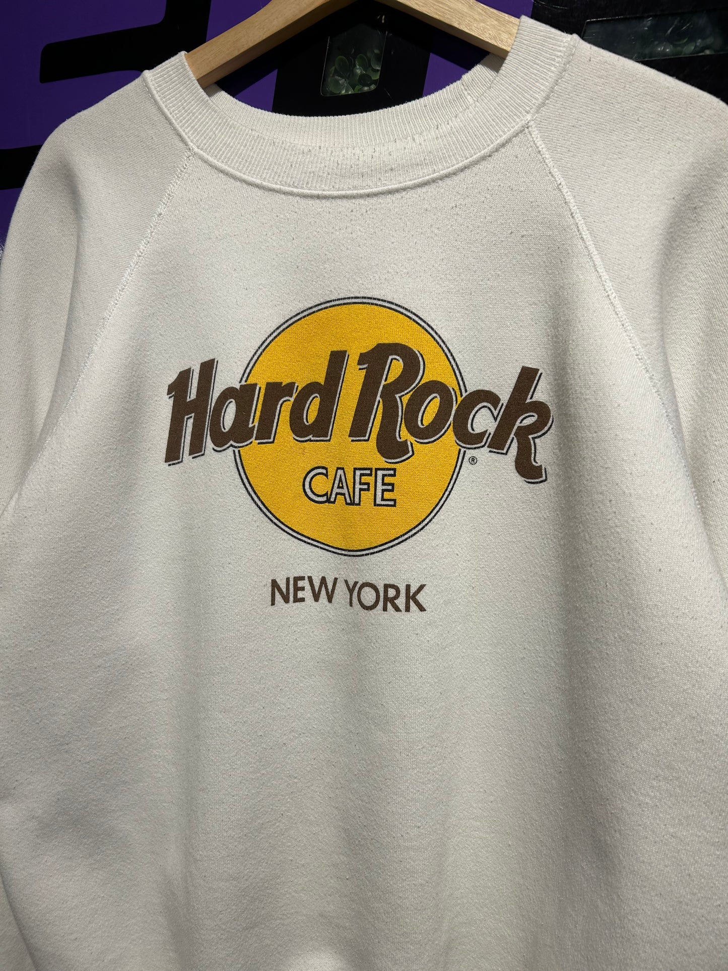 80s Hard Rock Cafe New York Crewneck. Size Large
