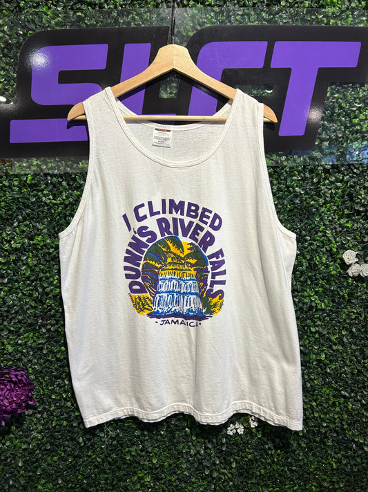 90s I Climbed Dunn’s River Falls Jamaica Tank-Top. Size L/XL