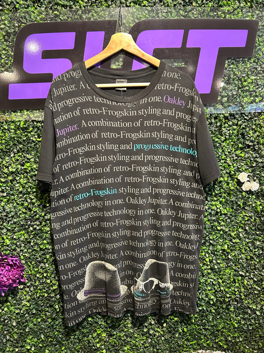 Vintage Oakley Frogskin AOP T-Shirt. Size Large