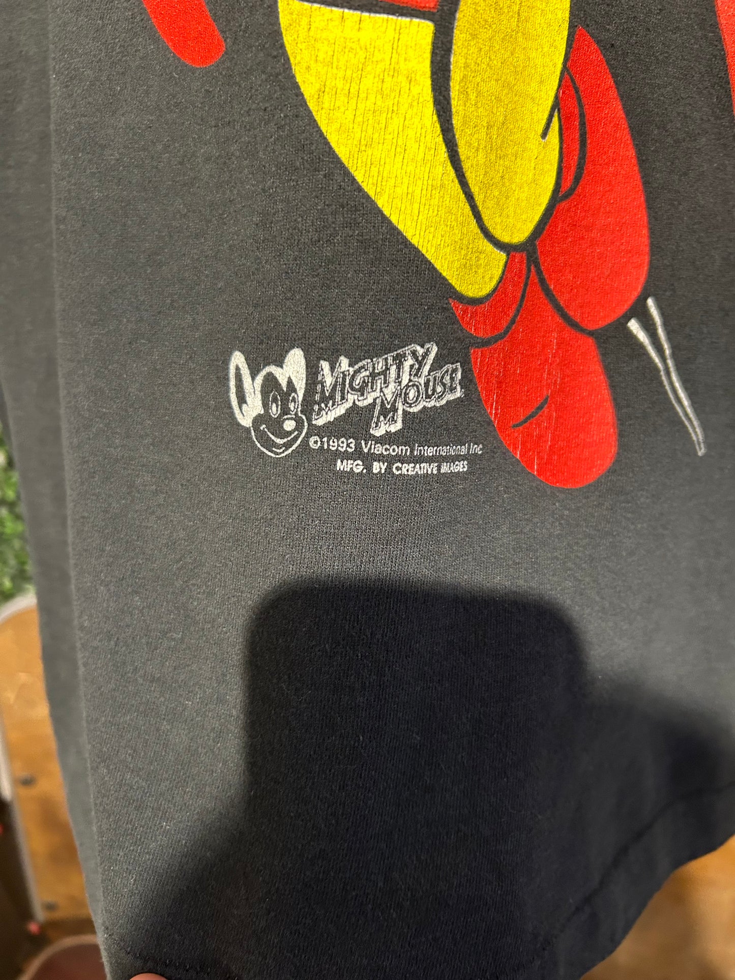 1993 Mighty Mouse T-Shirt. Size L/XL