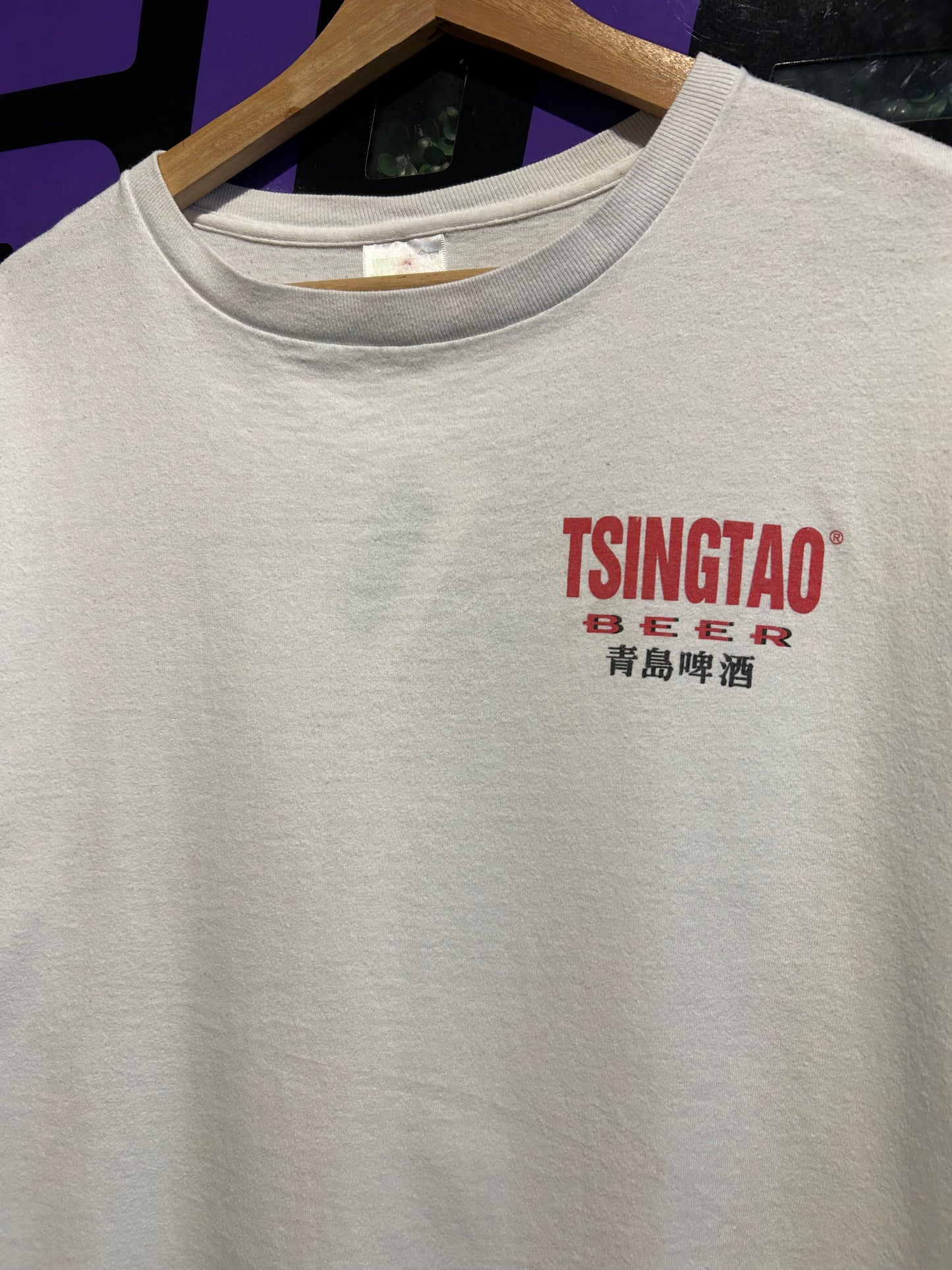 Vintage Tsingtao Beer T-Shirt. Size L/XL