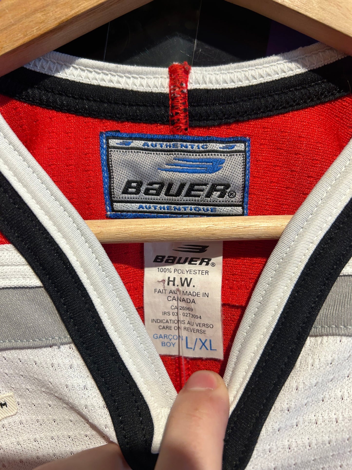 Vintage Bauer Canada National Team Hockey Jersey. Size Small