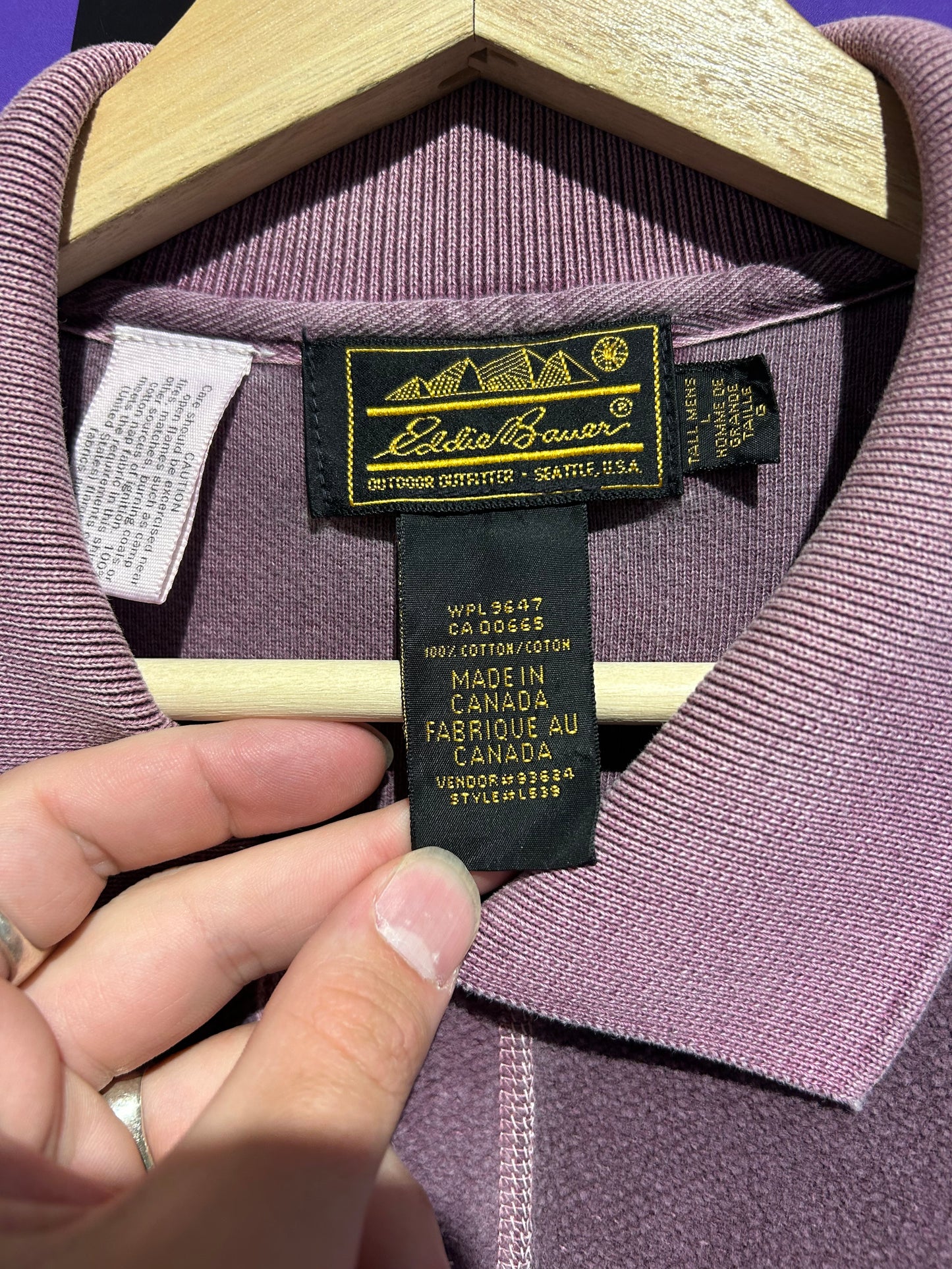 Vintage Eddie Bauer LS Polo Shirt. Size XL (Tall)