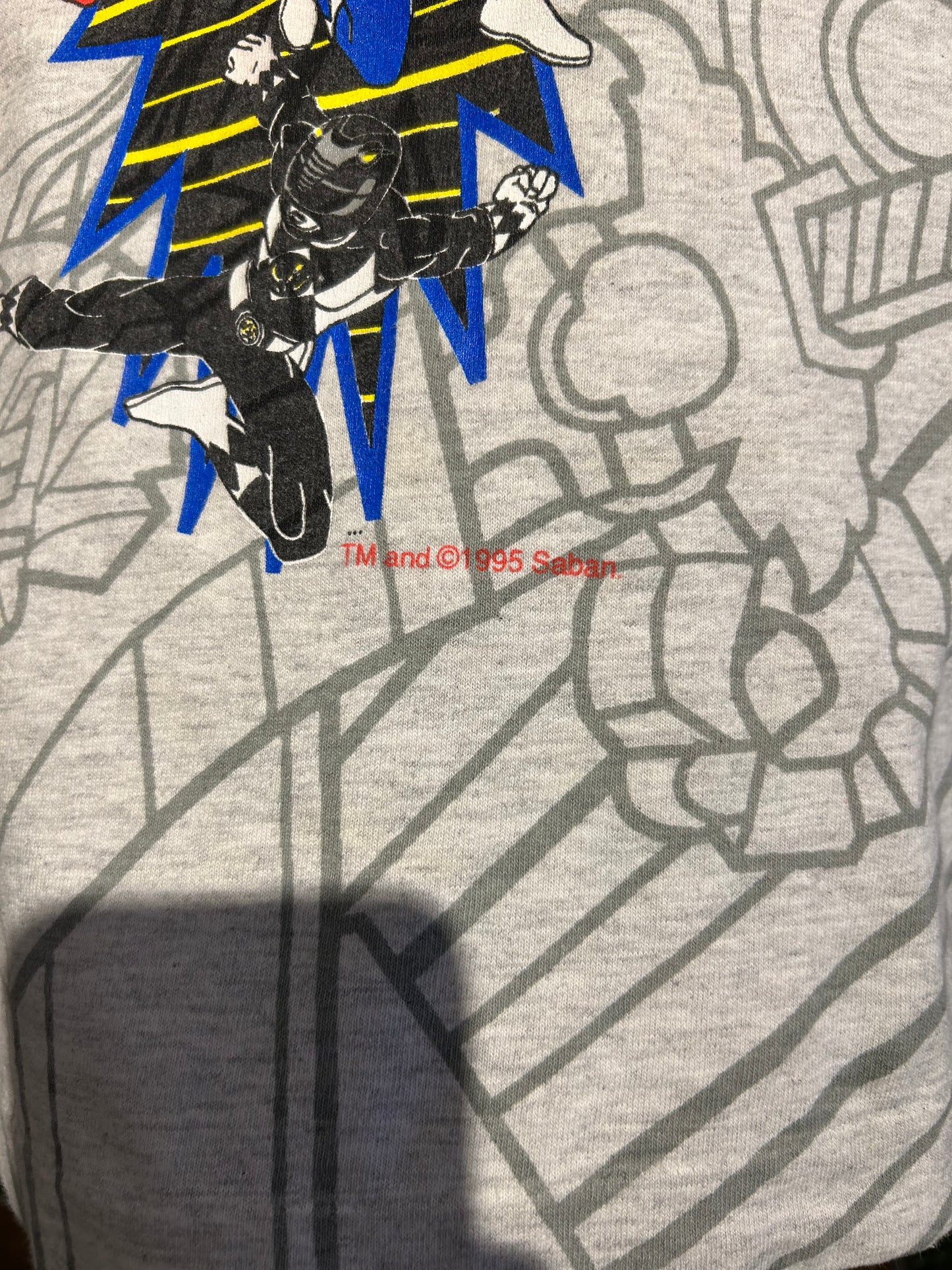 1995 Power Rangers AOP T-Shirt. Size Small