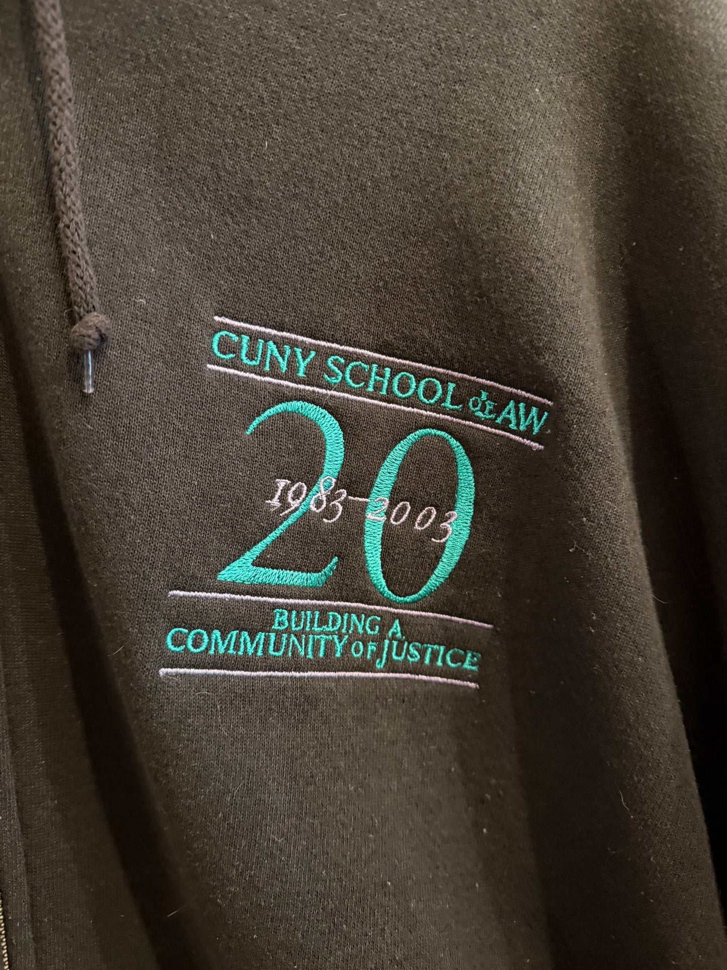 2003 CUNY School Of Law Hoodie Size XL