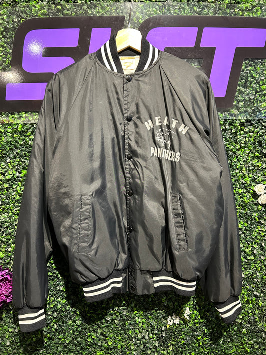 80s Heath Panthers Button-Up Jacket. Size Medium