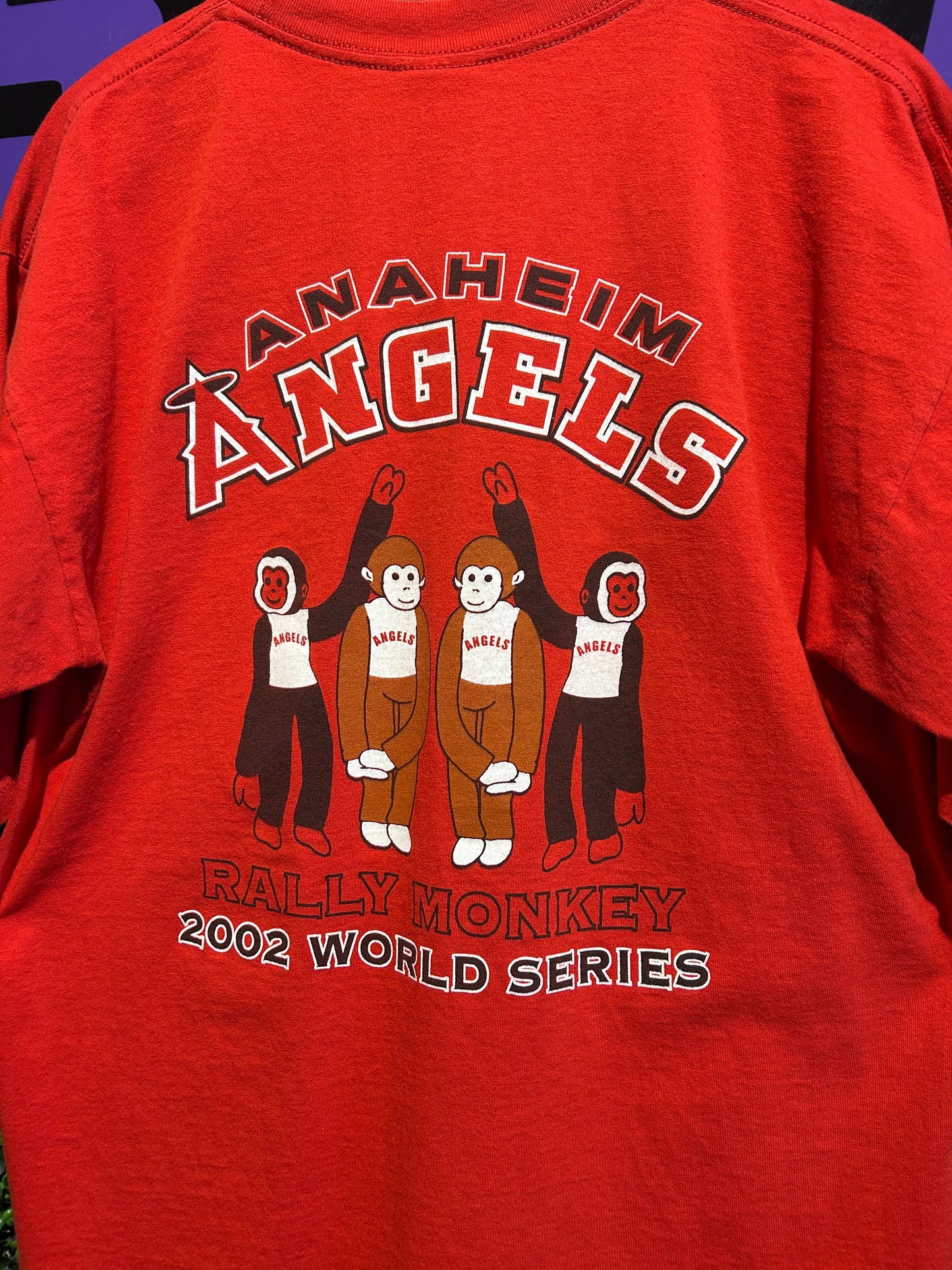 2002 Anaheim Angels American League Champions T-Shirt. Size XL