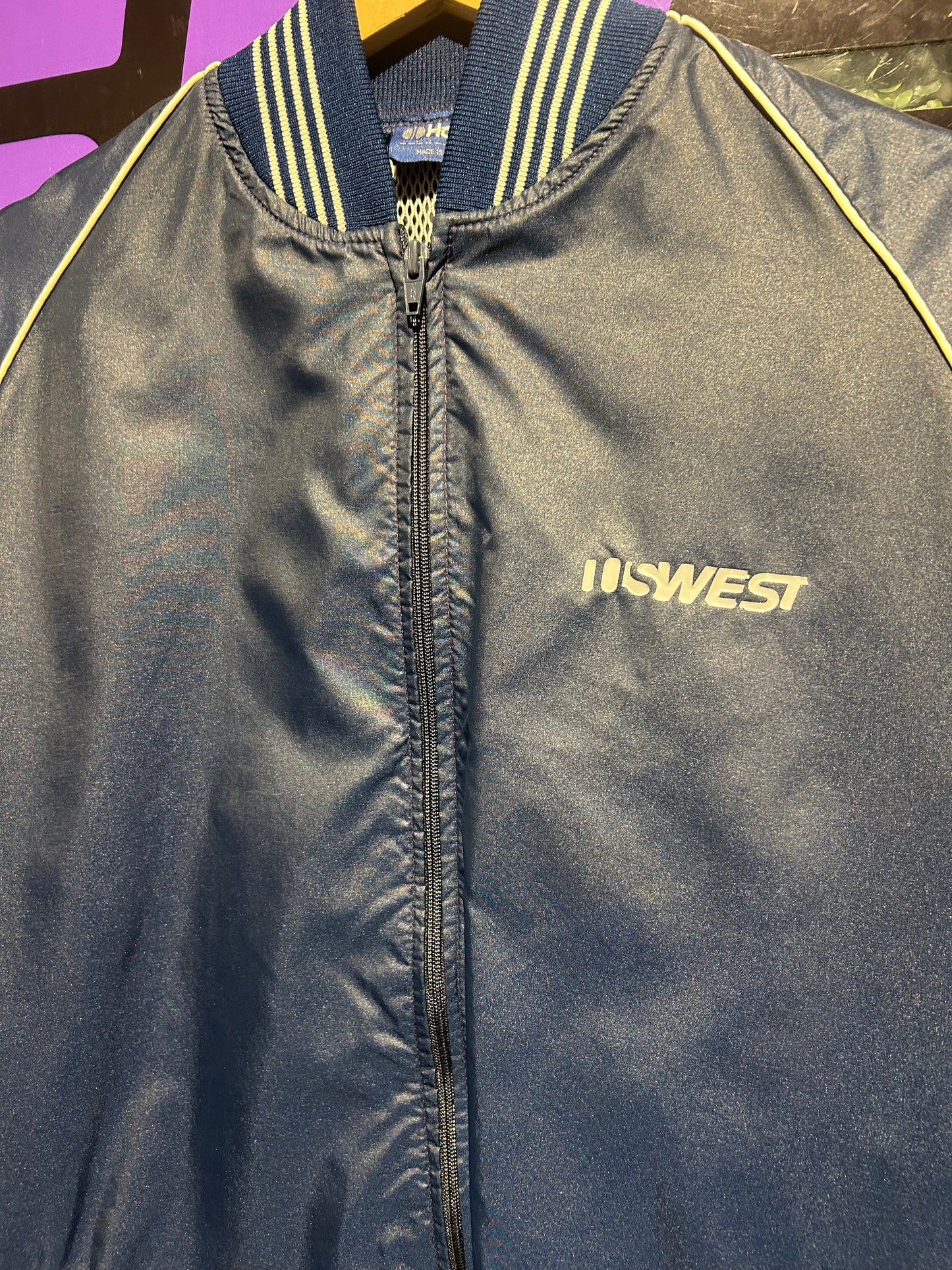 80s US West Zip-Up Jacket. Size M/L