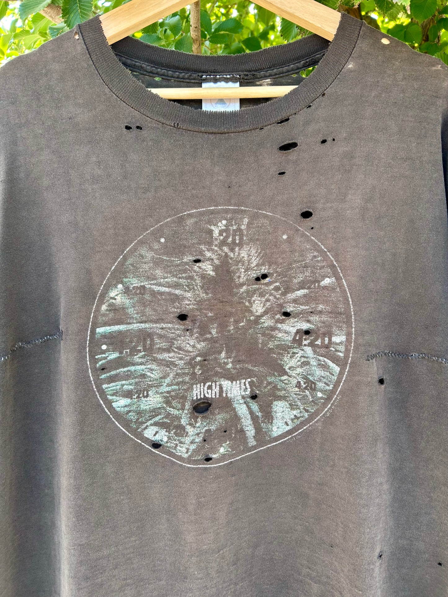 90s High Times Magazine Distressed T-Shirt. Size Large