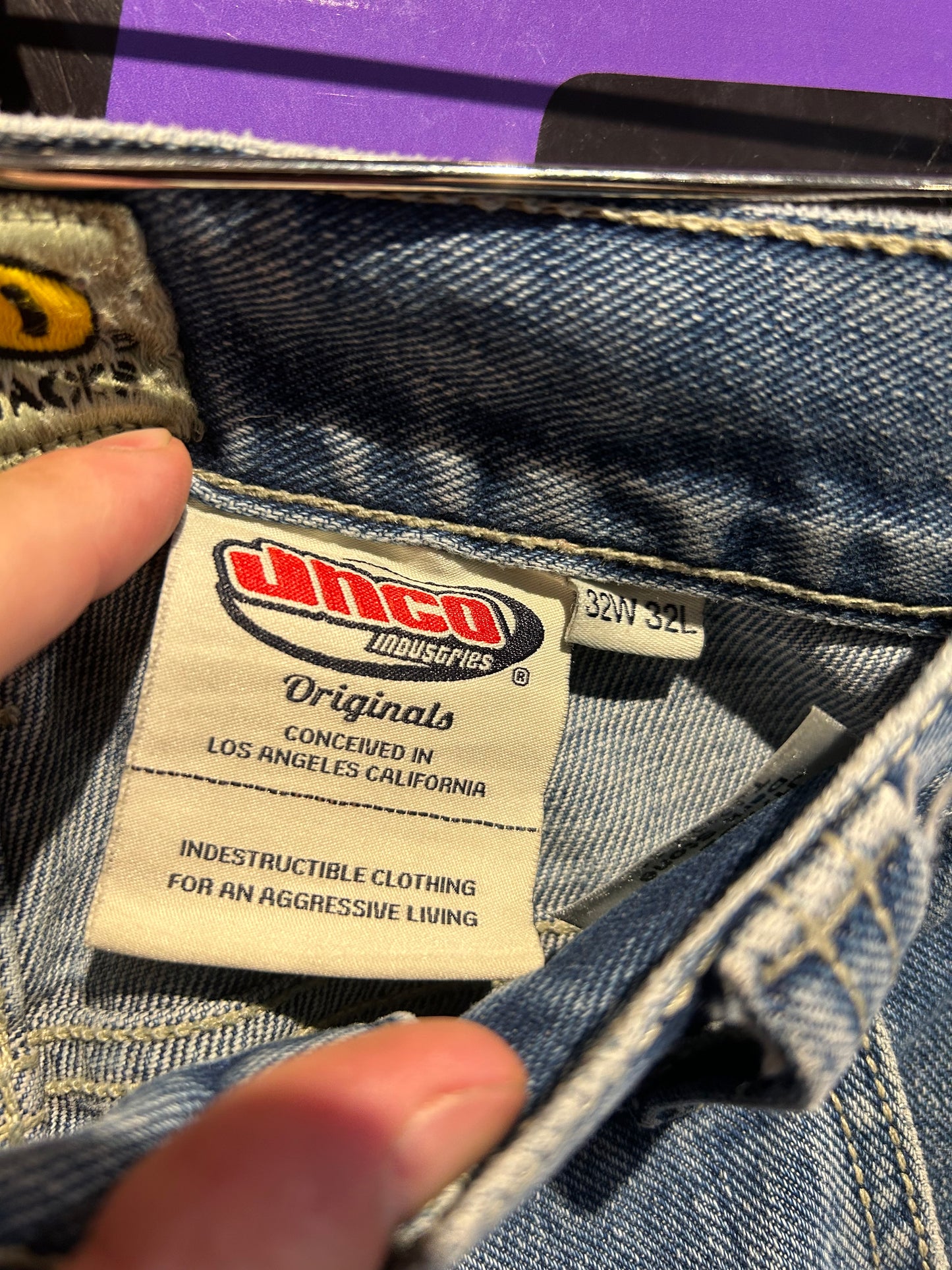 00s JNCO Smoke Stack Denim Pants. Size 32x30
