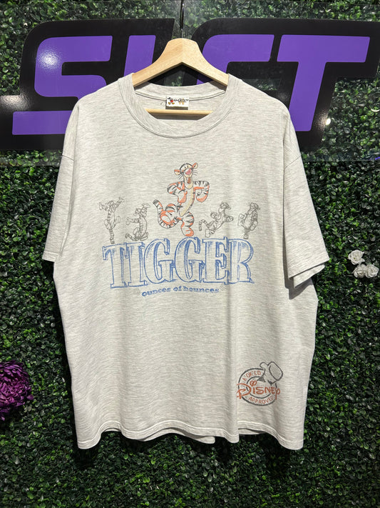 Vintage Tigger Ounces Of Bounces T-Shirt. Size XL