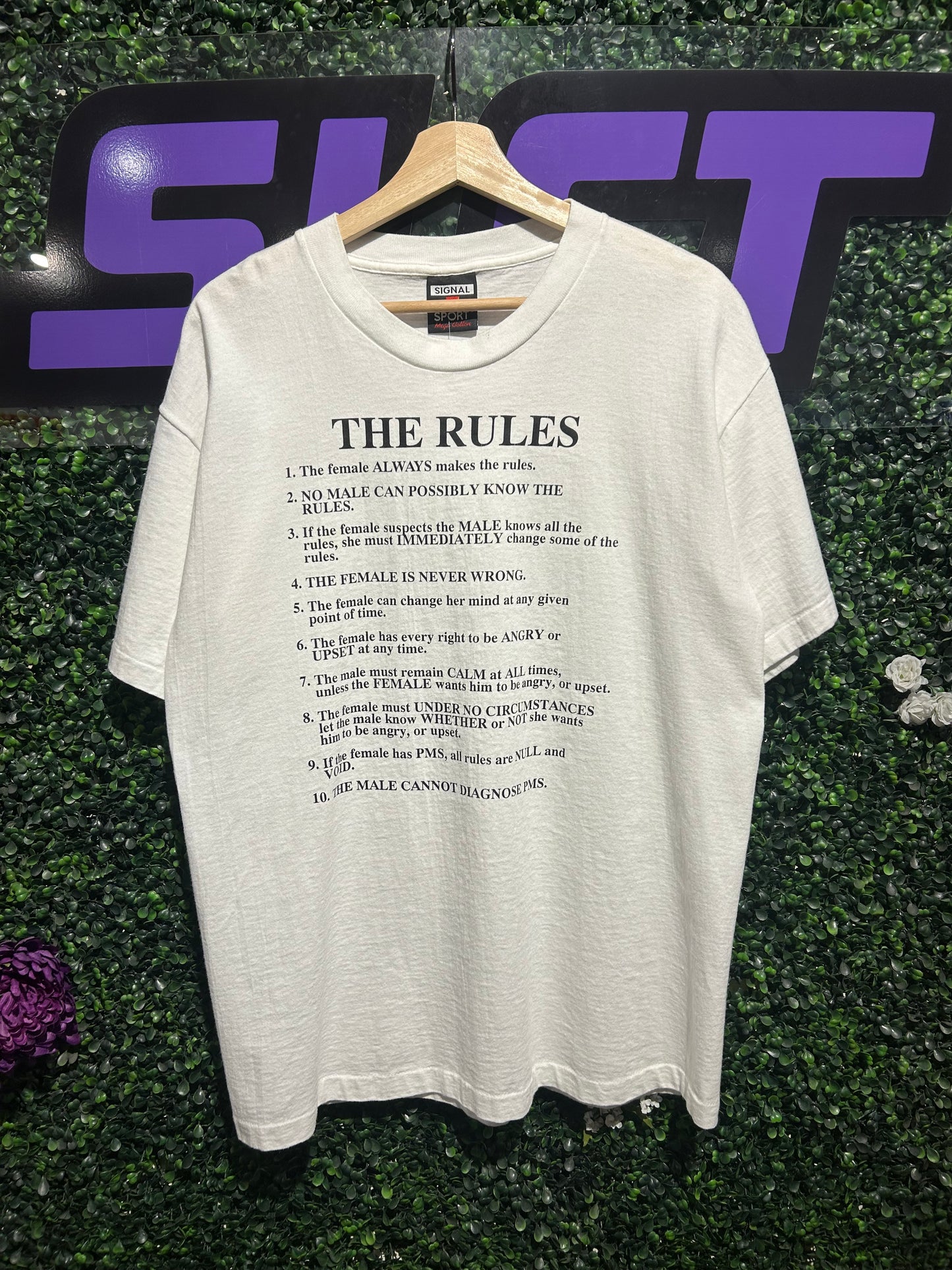 90s The Rules T-Shirt. Size Large