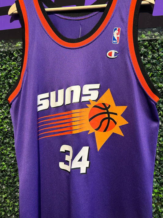90s Phoenix Suns #34 Charles Barkley Champion Jersey. Size Large