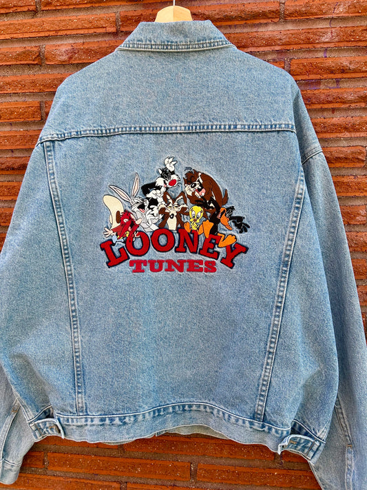 1997 Looney Tunes Denim Jacket. Size XXL