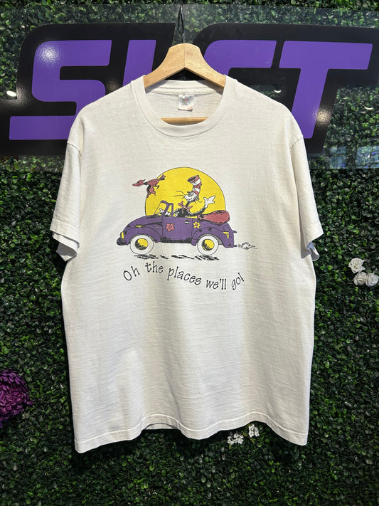 1995 Dr. Seuss Oh The Places We’ll Go College T-Shirt. Size Large