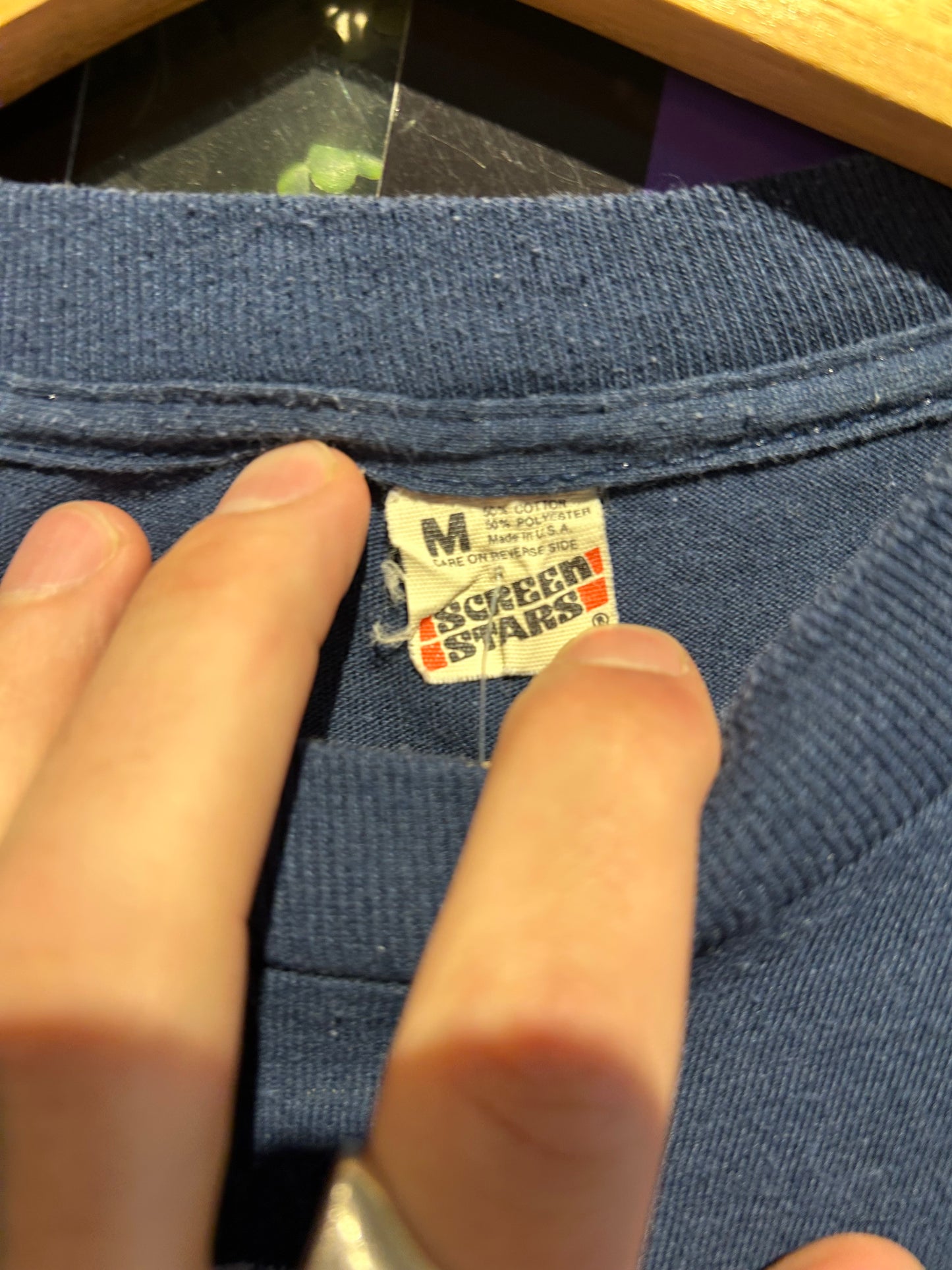 80s Flipping Off Cop T-Shirt. Size Medium