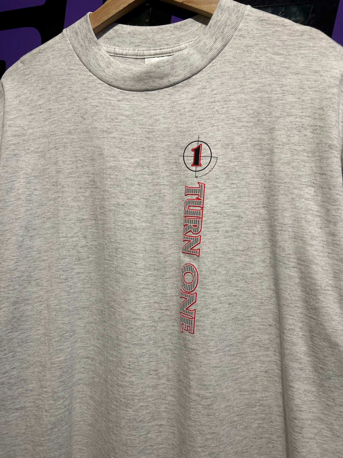 1993 Turn One “When Men Were Men” Motorcycle Racing T-Shirt. Size XL