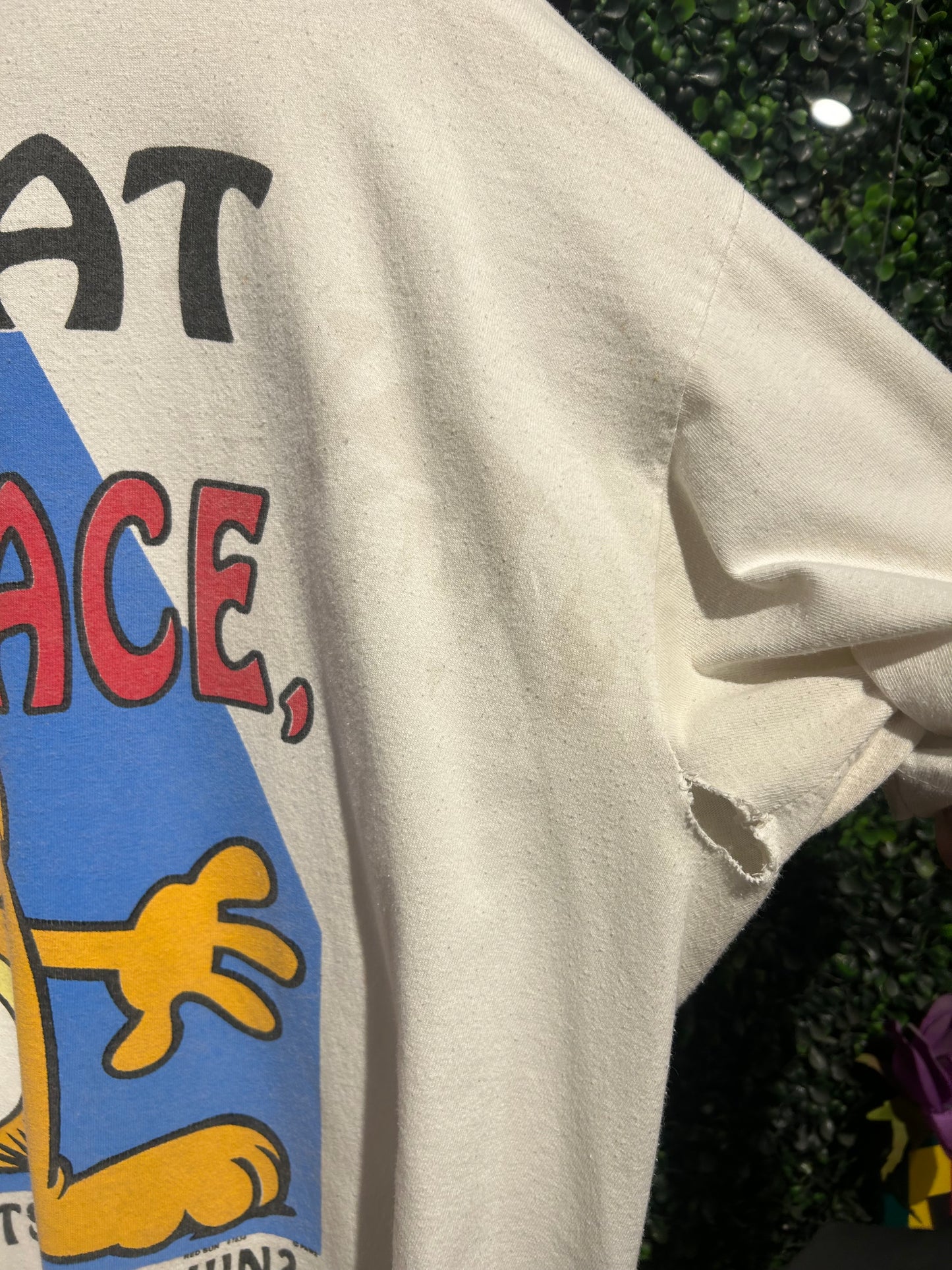 90s Garfield Is That Your Face T-Shirt. Size XXL