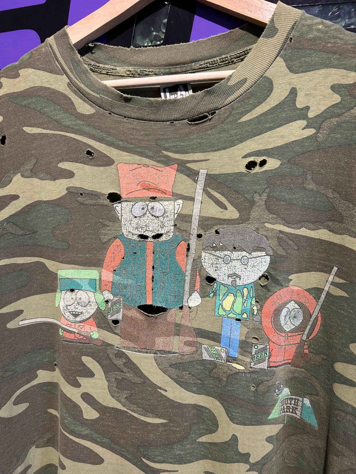 1998 South Park Camo T-Shirt. Size XL