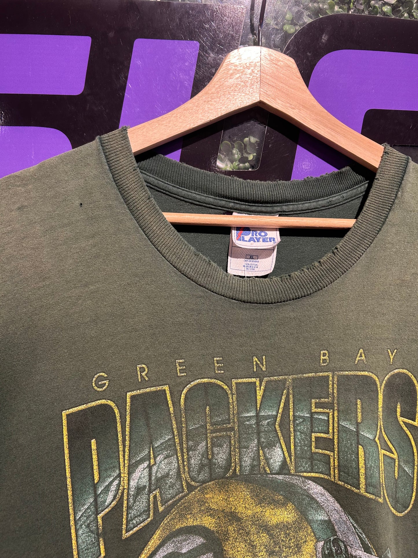 90s Green Bay Packers Pro Player T-Shirt. Size XL