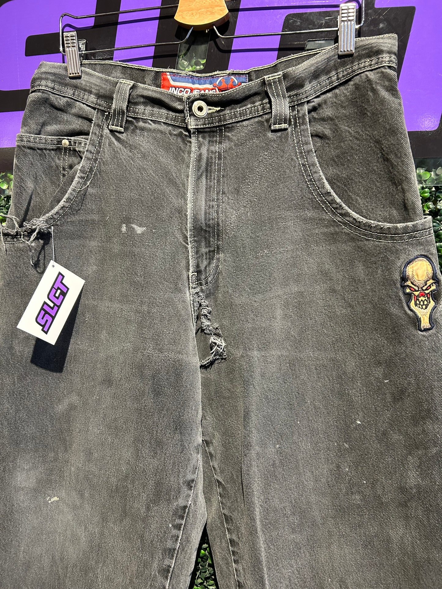 Vintage JNCO Triple Skull Pants. Size 35x28
