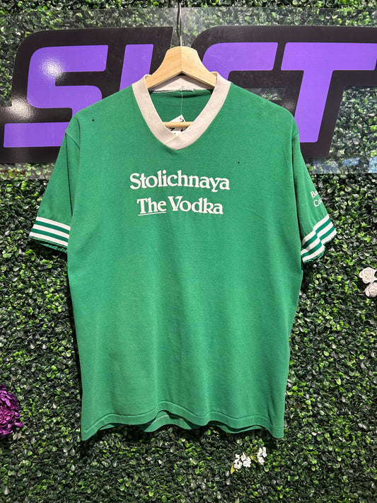 70s Stolichnaya The Vodka Boulder Colorado Jersey Shirt. Size M/L