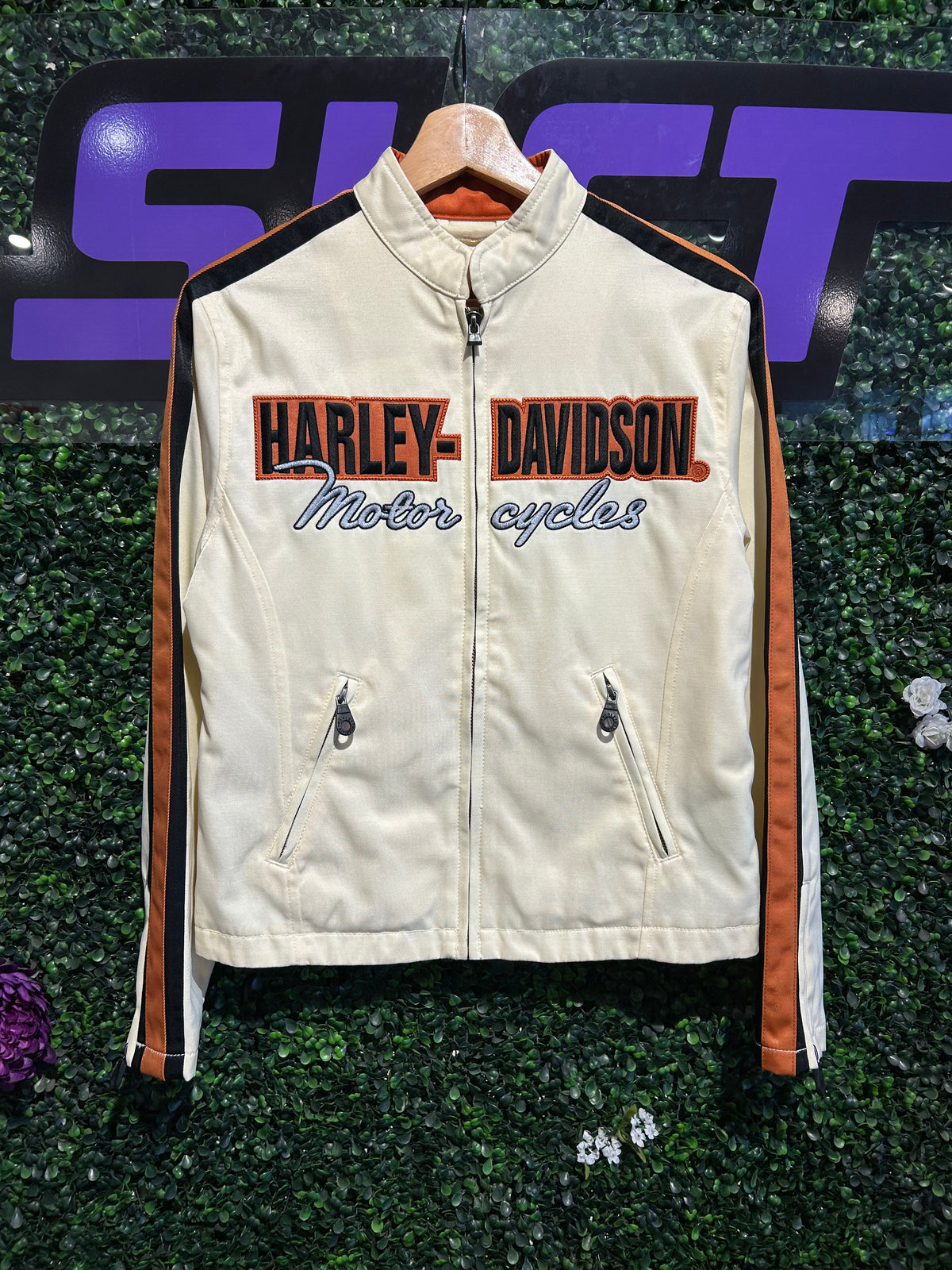 00s Harley Davidson Zip-Up Jacket. Size XS/S