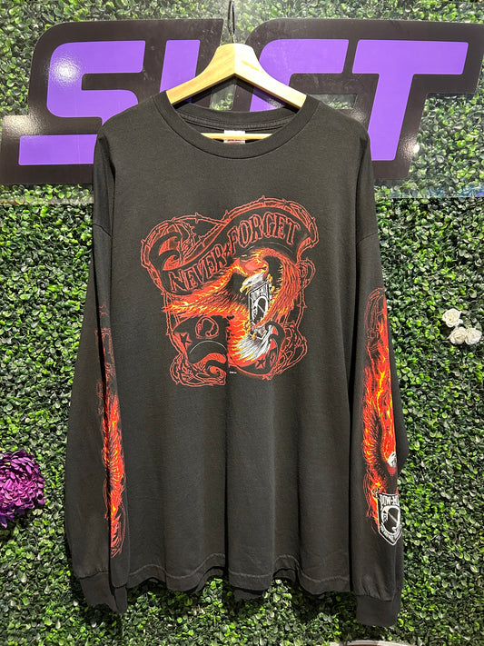 Vintage POW-MIA Flame LS. Shirt. Size XXL