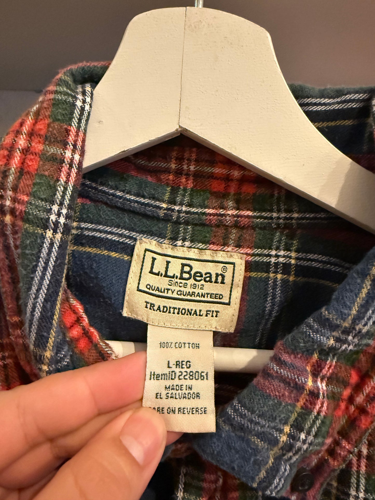 L.L. Bean Flannel Size Large