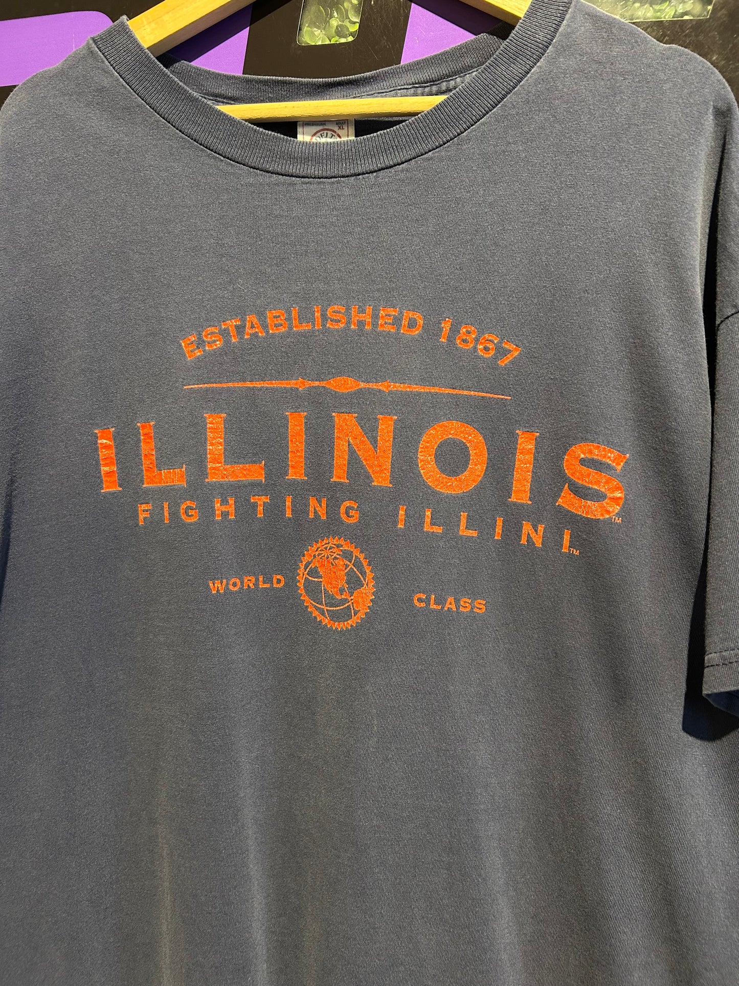 Vintage Illinois Fighting Illini T/Shirt. Size XL