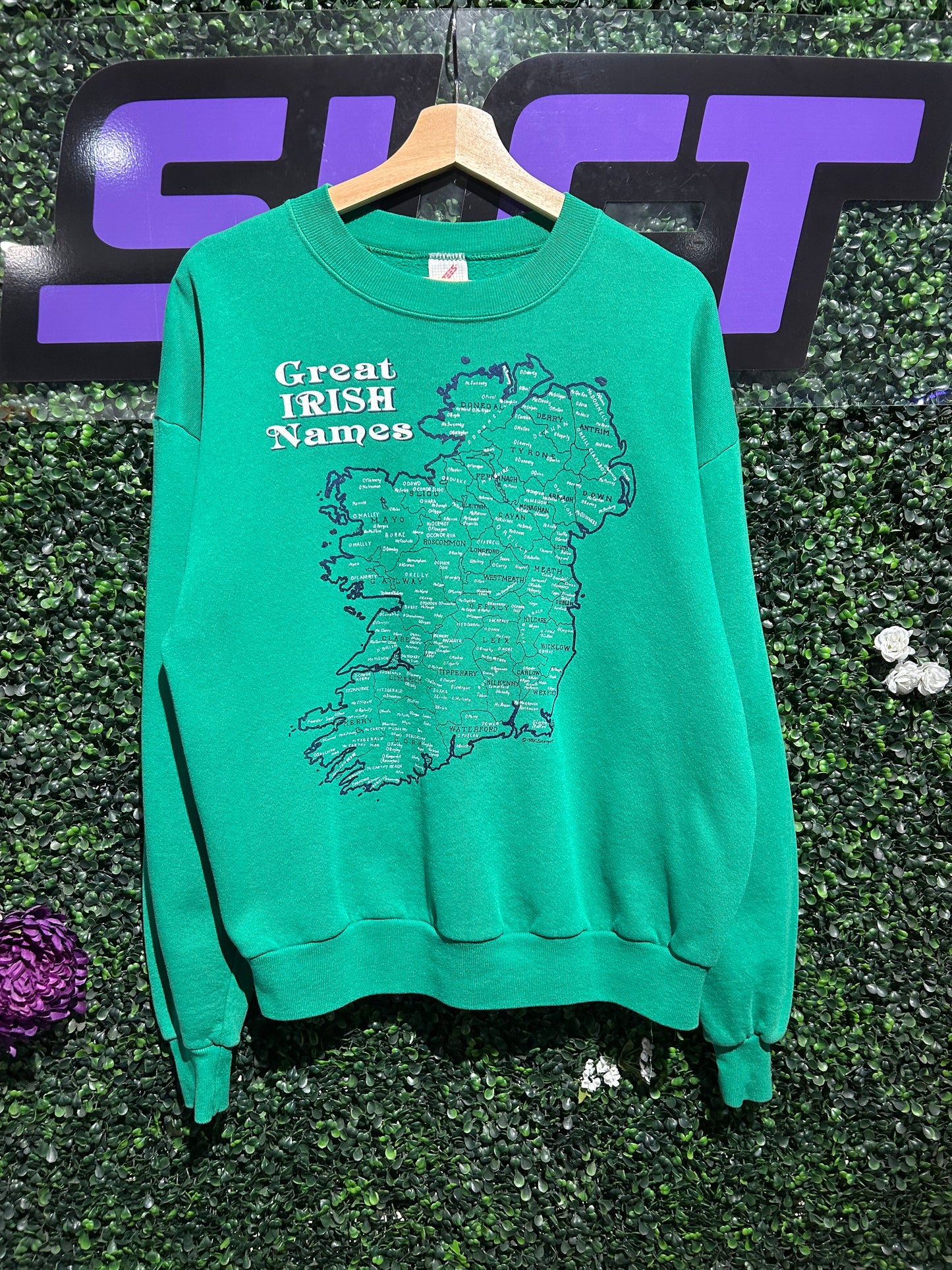 90s Great Irish Names Crewneck. Size Large