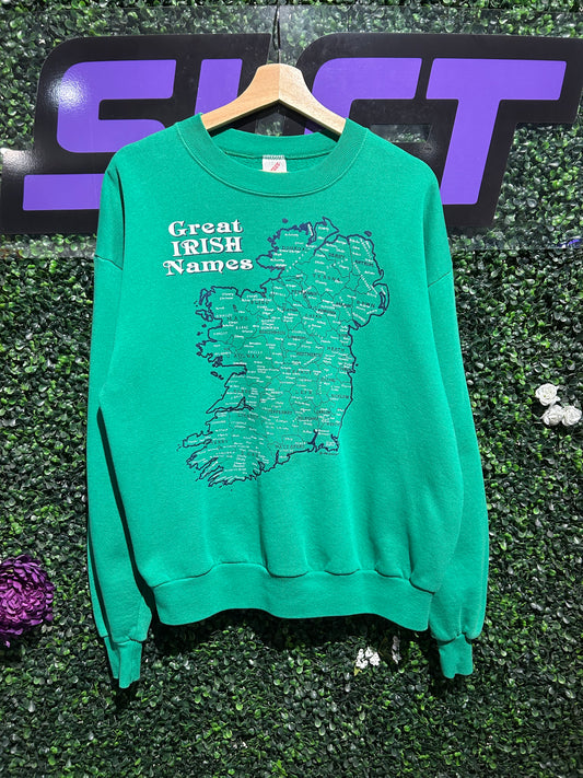 90s Great Irish Names Crewneck. Size Large